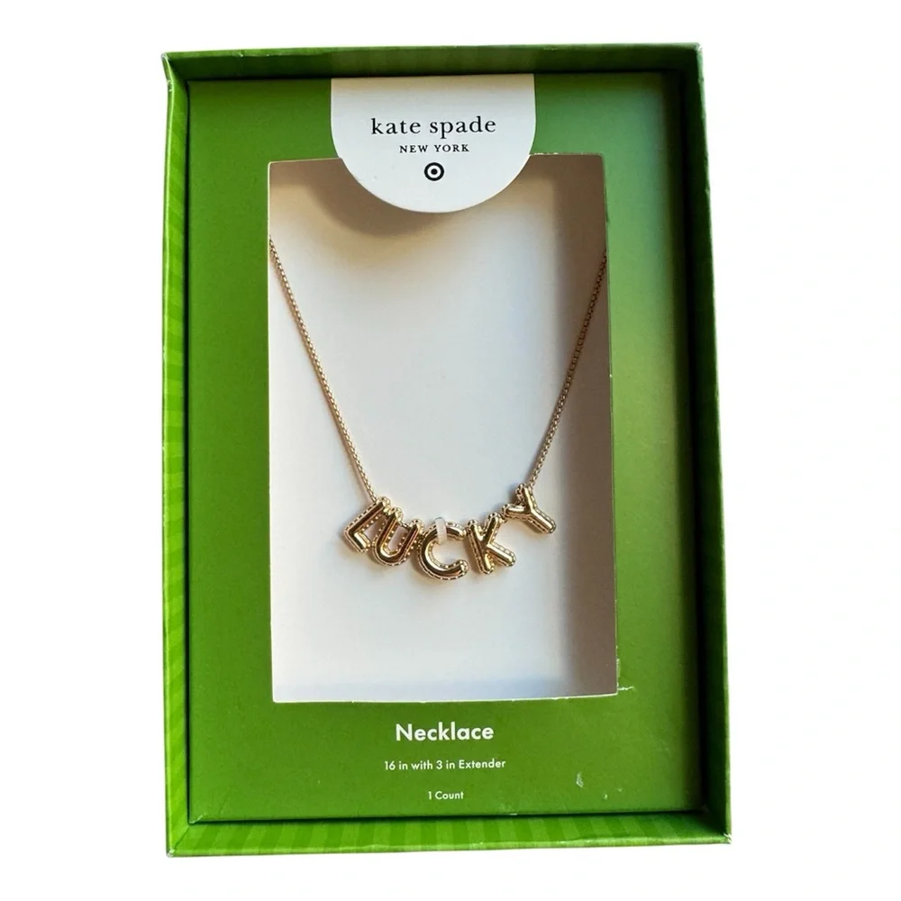 Kate Spade X Target Gold 'LUCKY' Letter Pendant Necklace - Picture 4 of 8